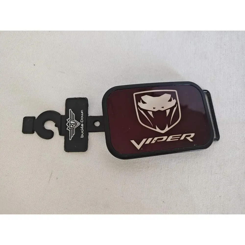 Dodge Viper Carbon‎ Fiber Brushed Metal Chrome Buckle Down Officially Licensed